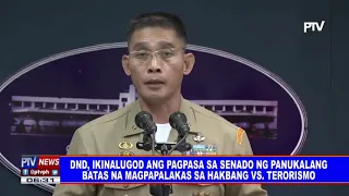 DND, ikinalugod ang pagpasa sa Senado ng panukalang batas na magpapalakas sa hakbang vs. terorismo