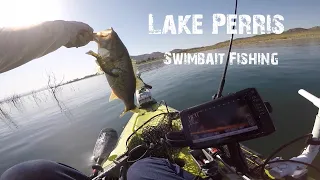 Swimbait fishing at Lake Perris - Kayak Bass Fishing