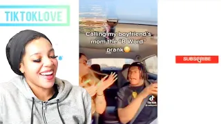 Calling My Boyfriend's Mom a B To See His Reaction Prank - Tiktok compilation | Reaction