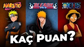 "NARUTO / BLEACH / ONE PIECE" PUANLAMASI