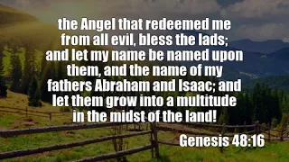 Genesis 48:16: the Angel that redeemed me from all evil, bless th...