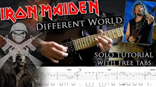 How to play Adrian Smith's solos #7 Different World (with tablatures and backing tracks)