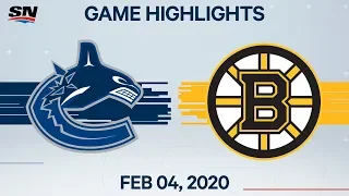 NHL Highlights | Canucks vs Bruins – Feb. 4, 2020