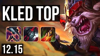 KLED vs RUMBLE (TOP) | 11/1/4, 500+ games, Legendary | EUW Master | 12.15