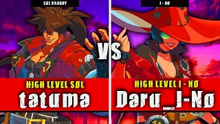 GGST | tatuma (Sol Badguy) VS Daru_I-No (I-No) | Guilty Gear Strive High level gameplay