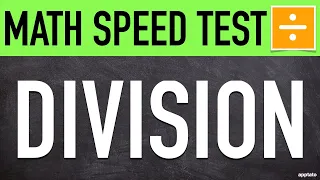 Division Math Speed Test (20 Problems) | Divide Numbers Fast | Human Calculator Mental Maths Drill