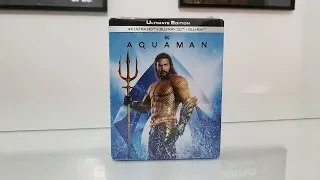 AQUAMAN Ultimate 4k 3D 2D Steelbook Edition Bluray Movie unboxing