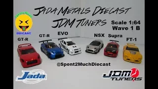 Wave 1 B NEW Jada JDM Tuners (Metal Diecast) 1:64 Scale (Honda, NIssan, Toyota, Mitsubishi)