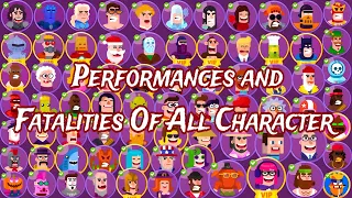 All performances and fatalities of all characters in Bowmasters | Bowmasters