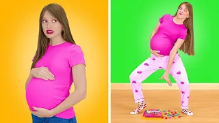 HILARIOUS PREGNANCY SITUATIONS || What If Wednesday Was a Boy? Parenting Tricks by 123 GO! FOOD