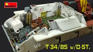 Onboard armor plates inside the T-34/85 tank. Model from Minart with Interior Part II
