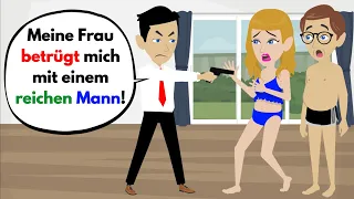 Deutsch lernen | Meine Frau betrügt mich mit einem reichen Mann | Wortschatz und wichtige Verben