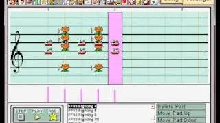 Final Fantasy VII - Fighting - Battle theme - Mario Paint Composer