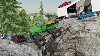 Parcours de la mort pour gagner une Ferrari et un Mobil Home | Farming Simulator 22