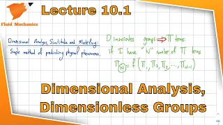 Fluid Mechanics 10.1 - Dimensional Analysis and General Dimensions