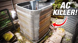 This Is Why Your AC Condenser Coils Are FAILING! How To Clean It To Make It BLOW COLDER & FASTER DIY