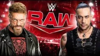 WWE Monday Night Raw Edge Vs Damian Priest Entrances