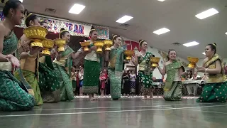 Lao traditional dancing- at Lao temple/hall  during the Lao new year, in Fort Smith Arkansas