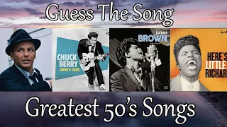 Guess The Song 50's Hits | Music Quiz | The Greatest 50's Songs