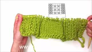 How to knit A.3 with displacement in DROPS 166-11 and 166-18