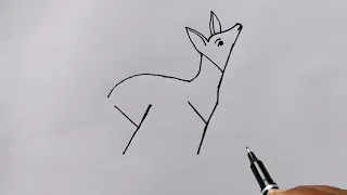 How To Draw Deer With YYY Letter | Deer Drawing Tutorial