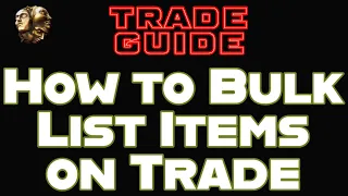 How to Bulk Sell Items on Trade Site - Path of Exile Trading Guide POE 3.20