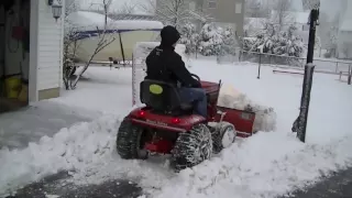 Wheel Horse Plowing Snow Video