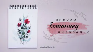 Как нарисовать ботаническую иллюстрацию? / Цветы / Акварель