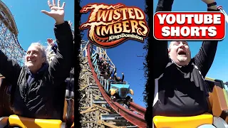 Kings Dominion Twisted Timbers Point of View || Clint Rides Twisted Timbers || #Shorts