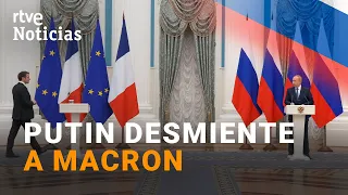 UCRANIA: PUTIN NIEGA haberse comprometido con MACRON a NO realizar MANIOBRAS en la frontera I RTVE