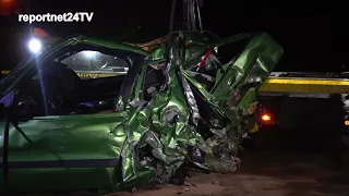 Tödlicher Unfall auf der A9 bei Rabenstein/Fläming, Transporter rast in Auto