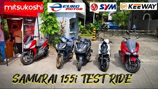 NEW SAMURAI 155i | TEST RIDE | with VF3i, JET X ,JET 4 RX 125, CRUISYM