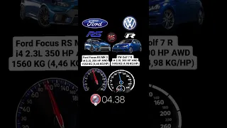 Ford Focus RS MK3 350 HP vs VW Golf 7 R 300 HP #acceleration #vmaxgermany