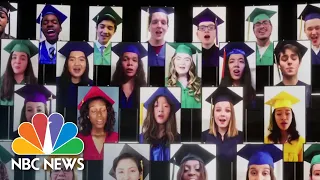 High School Seniors Sing National Anthem At Virtual 'Graduate Together' Event | NBC News NOW