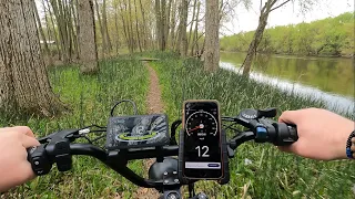 Nakto F2 500 Watt Ebike First Ride | Off Road Ebiking in the Woods!