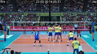 Volleyball : Japan - Brazil Amazing FULL Match