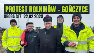 ŻYWIĄ I BRONIĄ - reportaż o proteście rolników na drodze S17 w Gończycach - 22.02.2024 r.