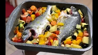 Tave peshku me perime në furrë per 10 minuta - Oven baked fish and vegetables