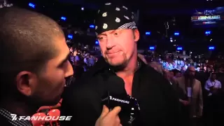 ARIEL HELWANI: WWE's Undertaker, Brock Lesnar Exchange Words Following UFC 121 | LEGENDARY