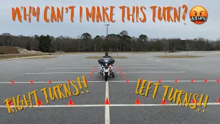 Making Right Turns & Left Turns From A Stop On Your Motorcycle - Practice This Skill For Your Safety