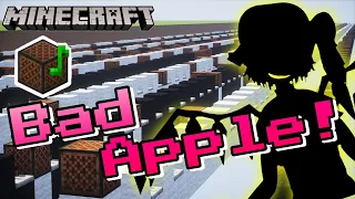 【Minecraft】音ブロックで『Bad Apple!!』演奏してみた（remake）/Note blockバッドアップル 【マイクラ】