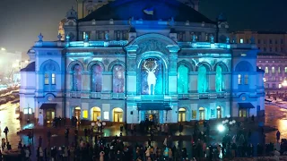 3D маппинг  шоу (3D mapping show) на фасаде Театра Оперы и Балета, Киев - Light Converse