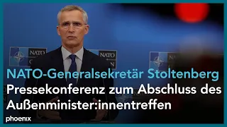 NATO-Generalsekretär Jens Stoltenberg zum Abschluss des NATO-Außenministertreffen