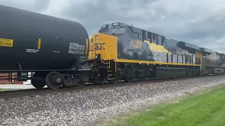 Derby Railfanning, Finale - CSX M575-04 with / 1899 “Pere Marquette” Heritage Unit!