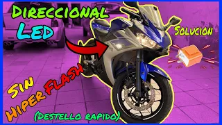 Cambio direccionales LED moto •|sin híper flash|• (destello rápido)// Omar Guillen #yamaha #led