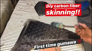 Diy Carbon Fiber Skinning step by step| First time gumawa | Honda click GC parts