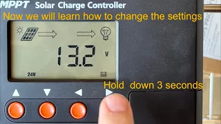 How to: Change battery settings 40A MPPT Controller. #solarpanels #mppt #solarchargecontroller