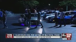 Vigil held for 5 people killed in deadly MLK crash