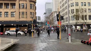 Perth City Walk In Rainy Day 4K | Perth Train Station | Western Australia | City Tour