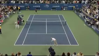 Novak Djokovic imitates John McEnroe - US Open 2009 (tennis imitation)